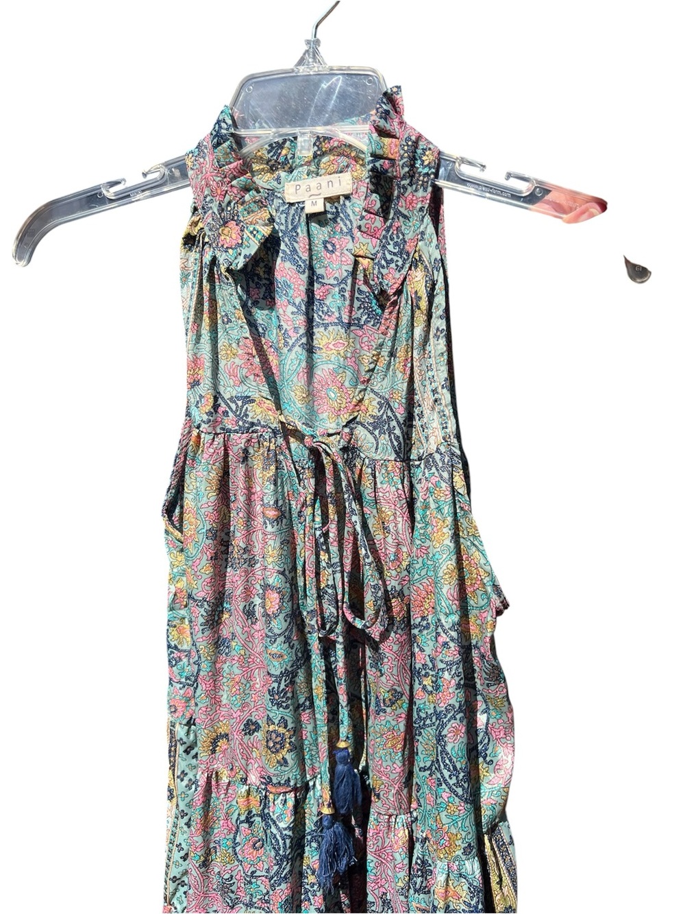 Paani Floral Tie-Waist Midi Dress in Multicolor